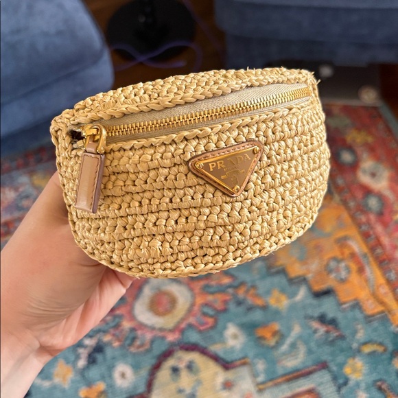 Prada Raffia Wrislet Pouch - Picture 3 of 6